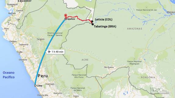 Em 1990, nós voltamos do Peru para o Brasil de barco pelo rio Amazonas, saindo de Iquitos (onde só se chega voando ou navegando!) para Tabatinga, no Amazonas, fronteira com Leticia, na Colômbia